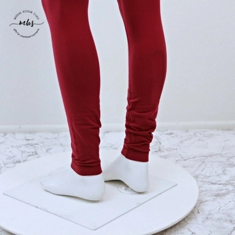 Lululemon‎ High Rise Full Length Fitted Stretch Leggings Red Women 6